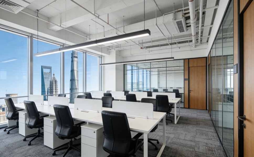 上海办公室设计装修 实景完工图 高端写字楼案例