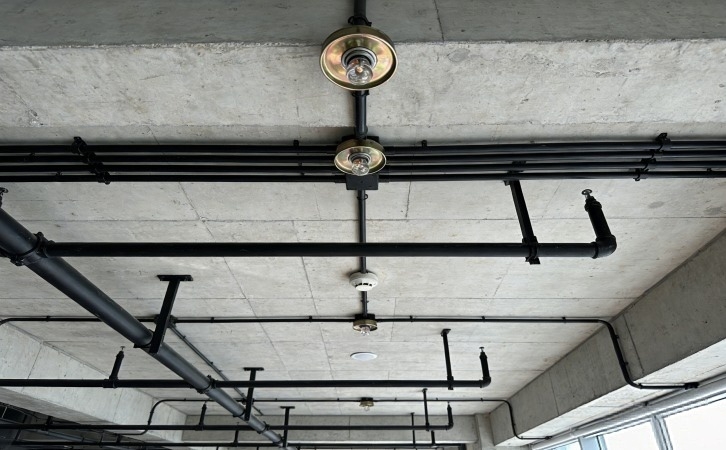 上海写字楼消防设计 工业风喷淋烟感安装